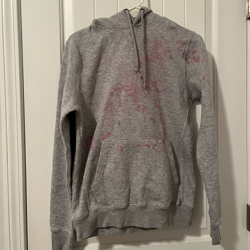 Grey and Pink Hoodie